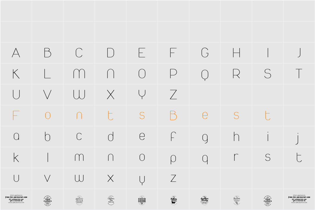 Duepuntozero Character Map