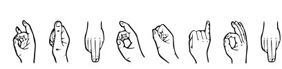 HandSign Font Image