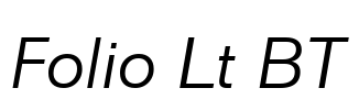 Folio Lt BT Font Image