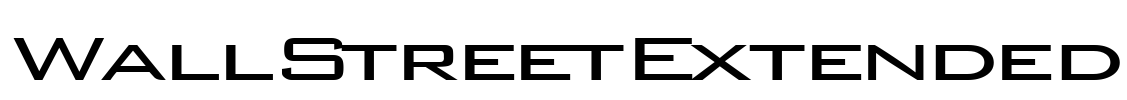 WallStreetExtended Font Image