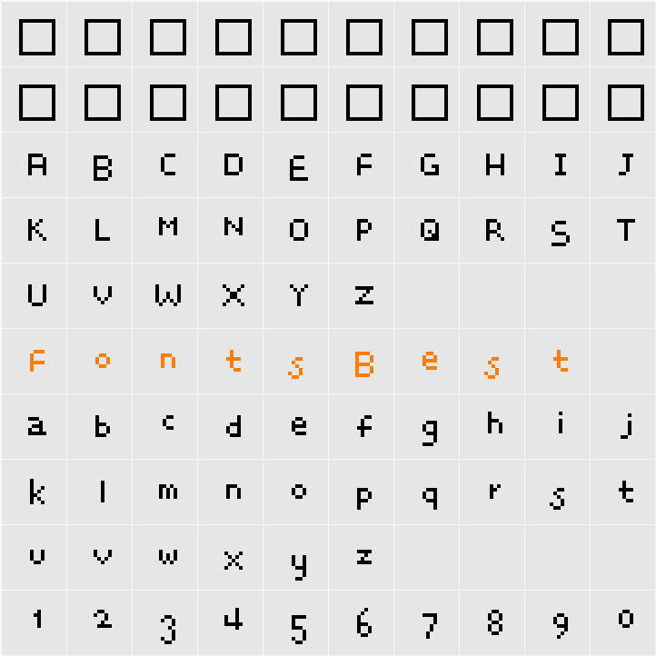 nari9 Character Map