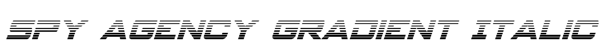 Spy Agency Gradient Italic Font Image