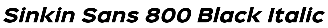 Sinkin Sans 800 Black Italic