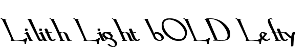 Lilith-Light bOLD Lefty Font Image