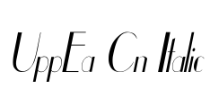 UppEa Cn Italic Font Image