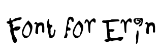 Font for Erin Font Image