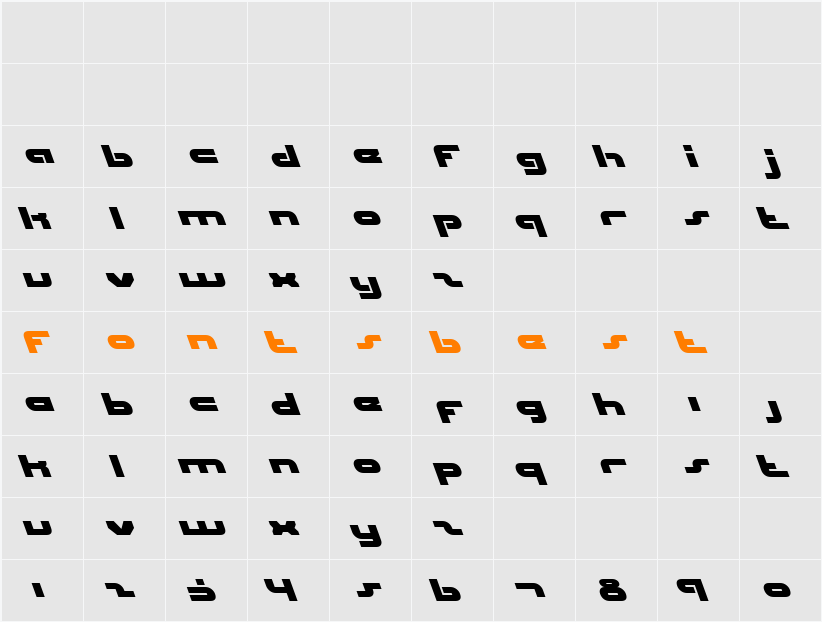 uni-sol left Character Map