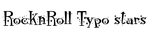 RocknRoll Typo stars