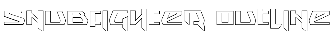 Snubfighter Outline Font Image