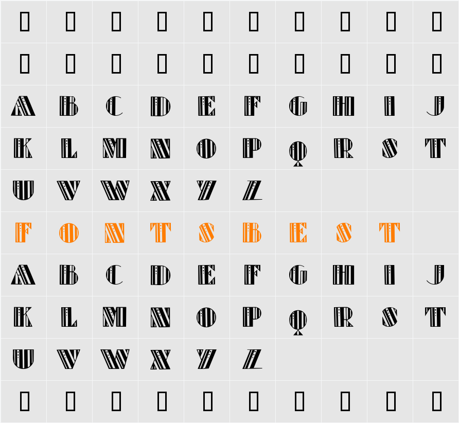 Retro Elite Character Map