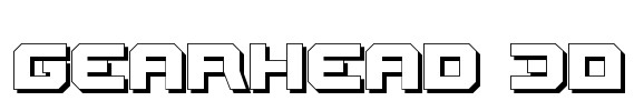 Gearhead 3D Font Image