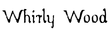 Whirly Wood Font Image