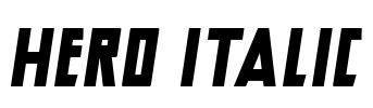 Hero Italic Font Image