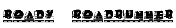 Roady Roadrunner Font Image