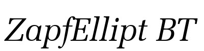 ZapfEllipt BT Font Image