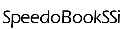 SpeedoBookSSi Font Image