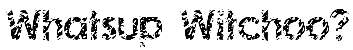 Whatsup Witchoo? Font Image