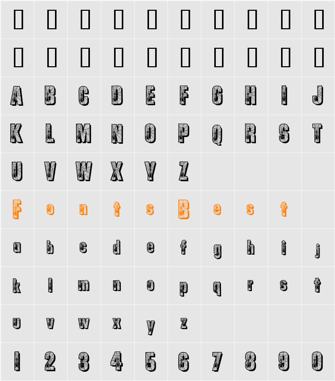 Spiders Character Map