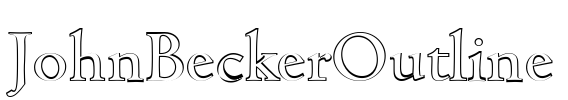 JohnBeckerOutline Font Image