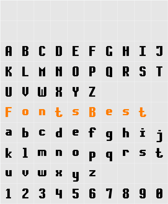 Soft Lines 7 Character Map