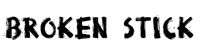 Broken Stick Font Image