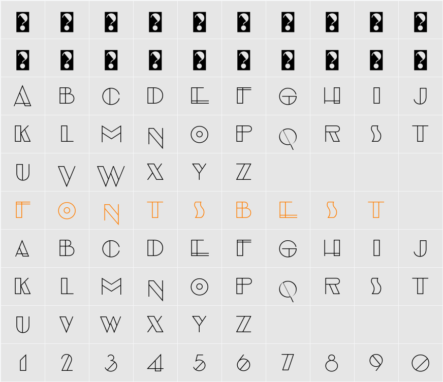 Evensong Hollow Character Map