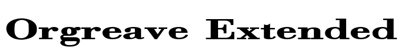 Orgreave Extended Font Image