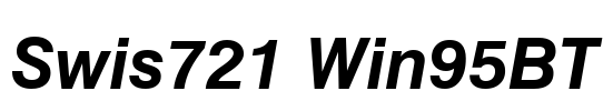 Swis721 Win95BT Font Image