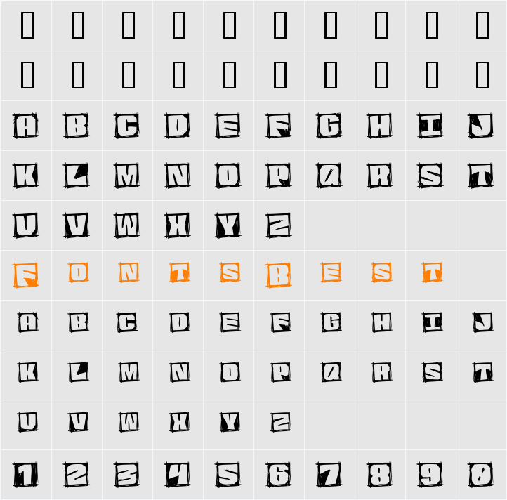 GraphicAttitude Character Map
