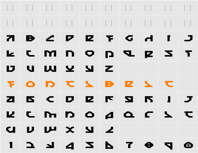 Nostromo Expanded Character Map