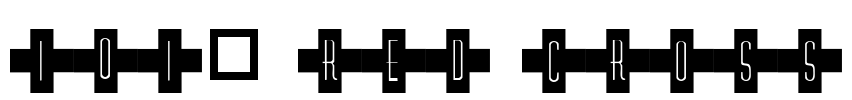 101! Red Cross Font Image