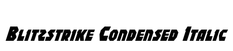 Blitzstrike Condensed Italic