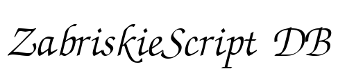 ZabriskieScript DB Font Image