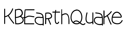 KBEarthQuake Font Image