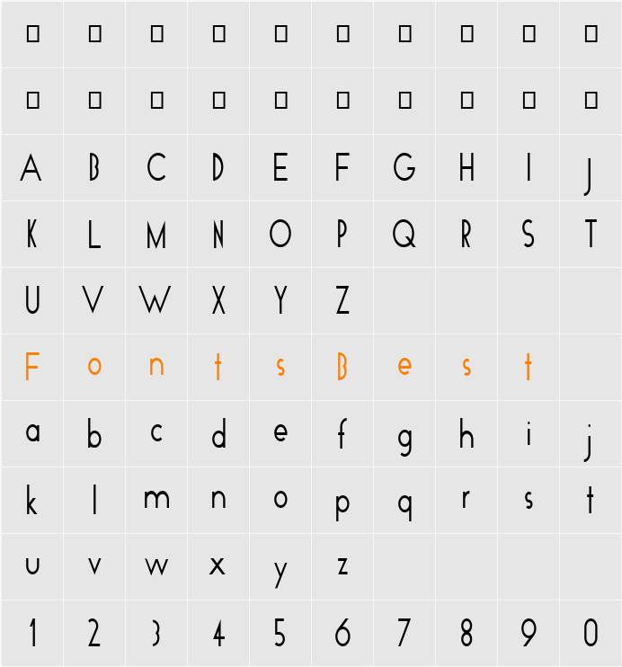 FZ BASIC 19 COND Character Map