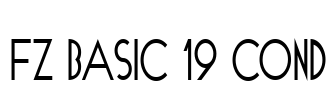 FZ BASIC 19 COND Font Image