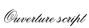 Ouverture script Font Image