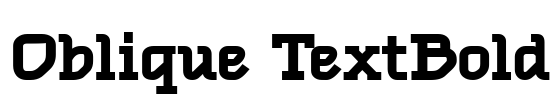 Oblique TextBold