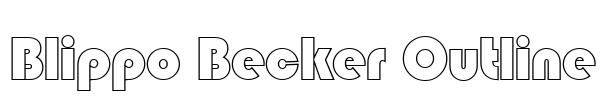 Blippo Becker Outline Font Image