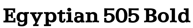 Egyptian 505 Bold Font Image