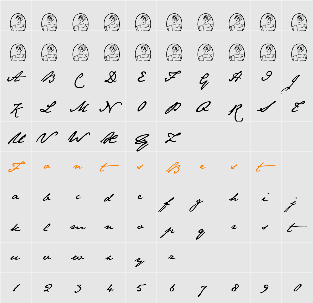 JaneAusten Character Map