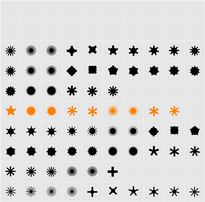 Jirai Character Map