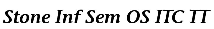 Stone Inf Sem OS ITC TT Font Image