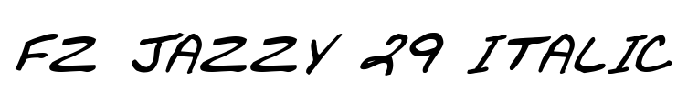 FZ JAZZY 29 ITALIC Font Image