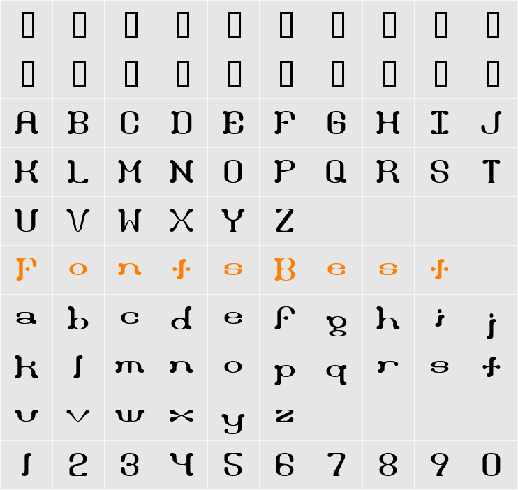 JI-Scrags Character Map