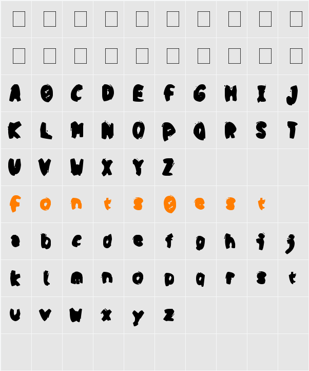 Opa Puk Character Map