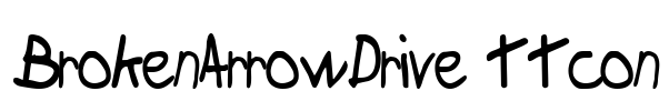 BrokenArrowDrive ttcon Font Image