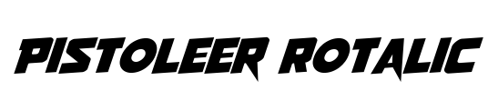 Pistoleer Rotalic Font Image