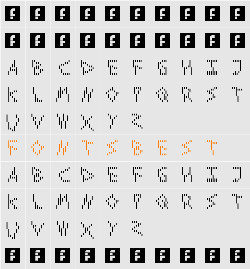 doogle Character Map
