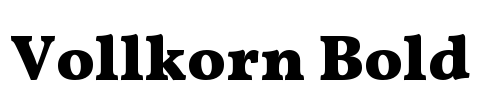 Vollkorn Bold